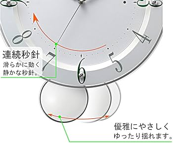 掛け時計 電波 アナログ ソフレール RHYTHM 8MX404SR03 Amazon.co.jp: リズム(RHYTHM) 掛け時計 電波 アナログ 振り子